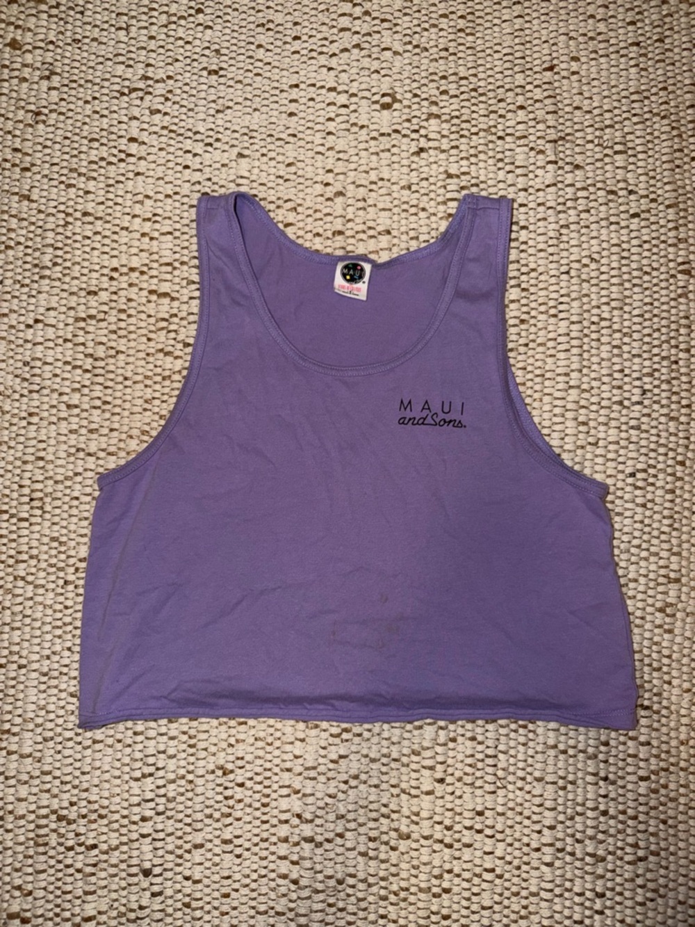 Maui and Sons Purple Crop Tank Top